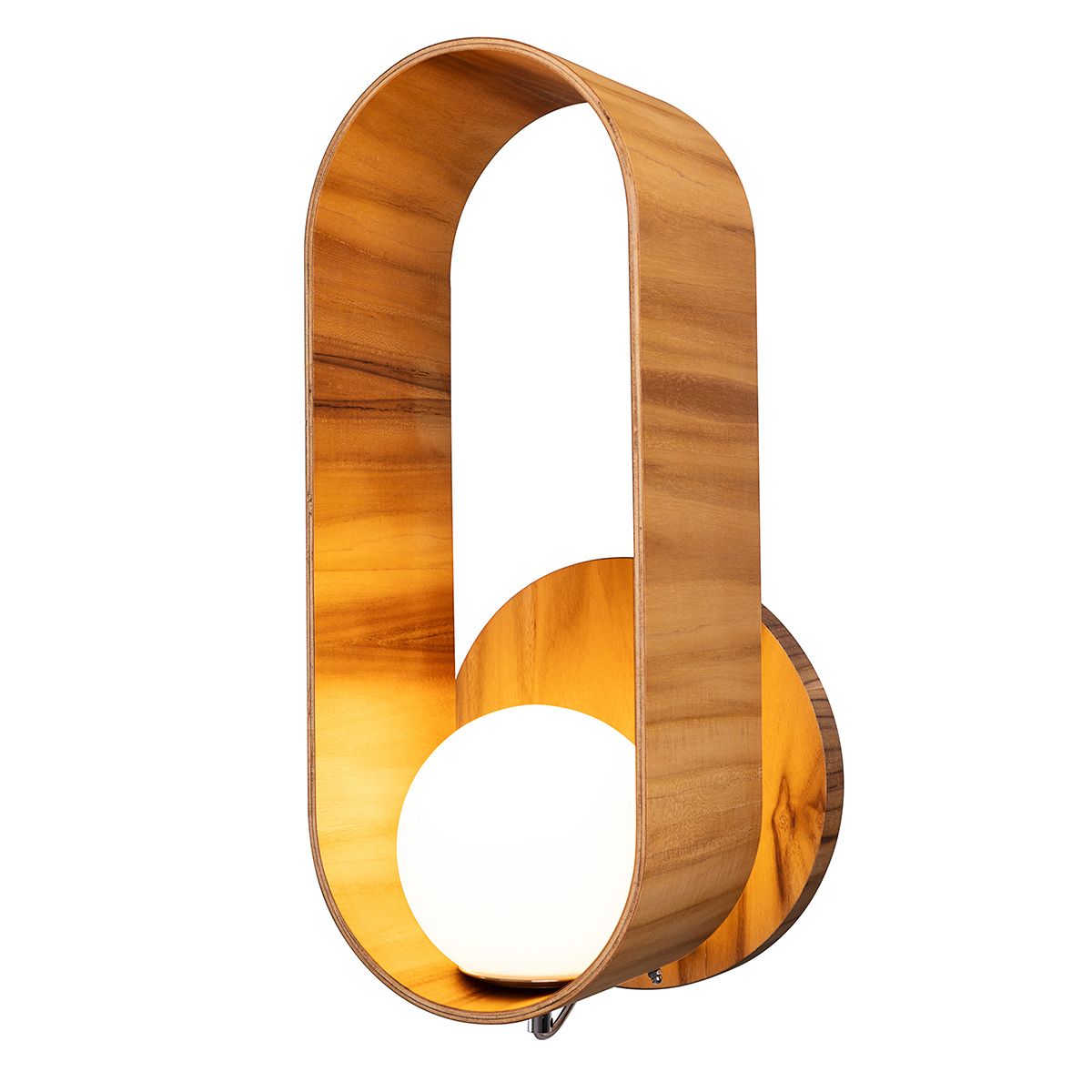 QN-SFERA-WB-L-TEAK Sfera Wall Light Teak