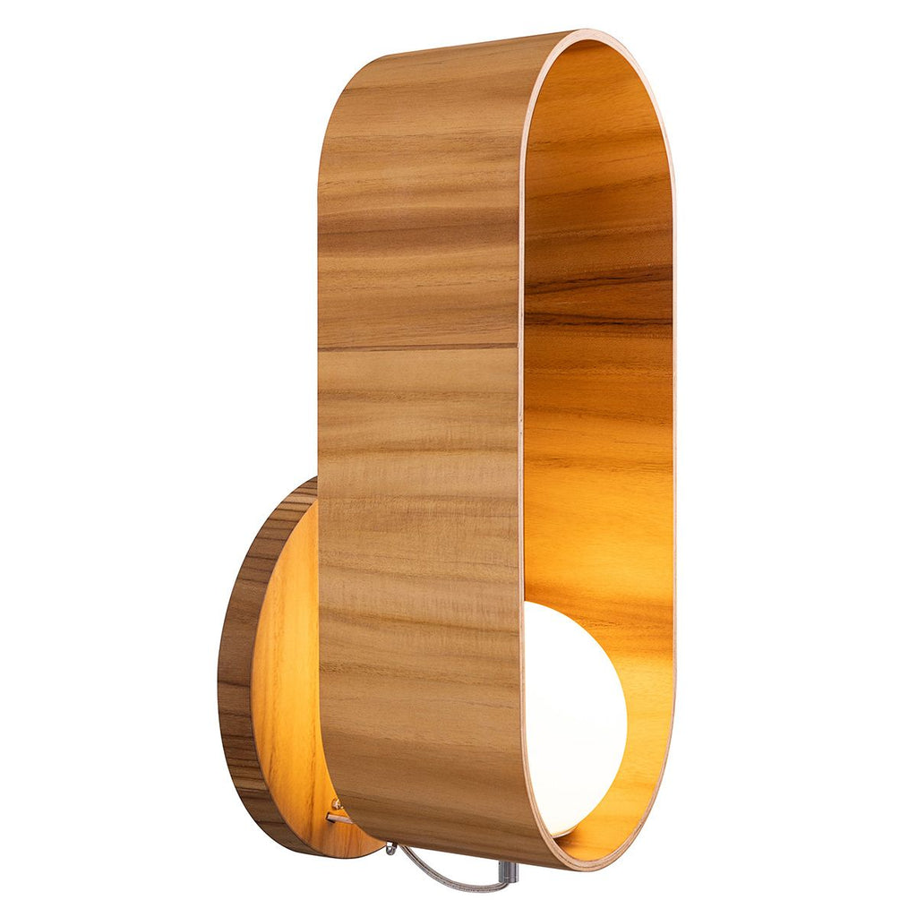 QN-SFERA-WB-L-TEAK Sfera Wall Light Teak