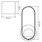 QN-SFERA-WB-L-TEAK Sfera Wall Light Teak