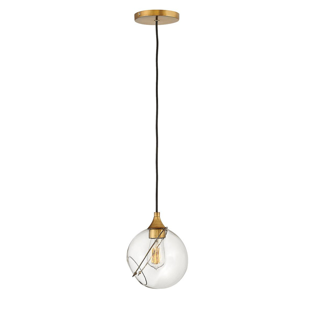 QN-SKYE-1P-S Skye 1 Light Small Pendant Heritage Brass