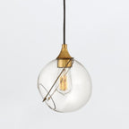 QN-SKYE-1P-S Skye 1 Light Small Pendant Heritage Brass