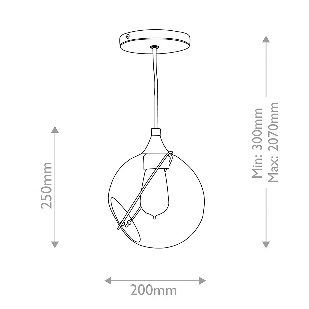 QN-SKYE-1P-S Skye 1 Light Small Pendant Heritage Brass