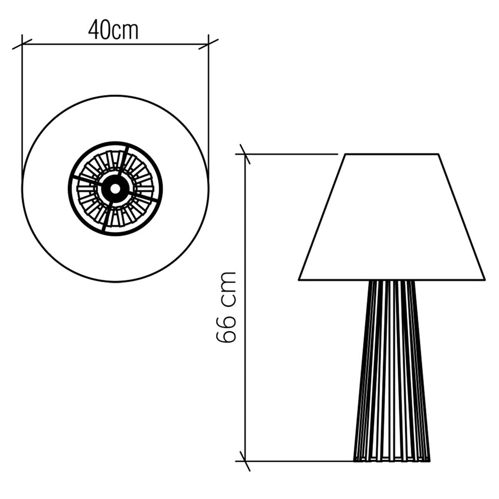 QN-SLATTED-TL-TEAK Slatted Table Lamp Teak