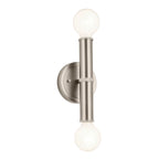 QN-TORCHE-2W-BN Torche Bathroom 2 Light Wall Light Brushed Nickel