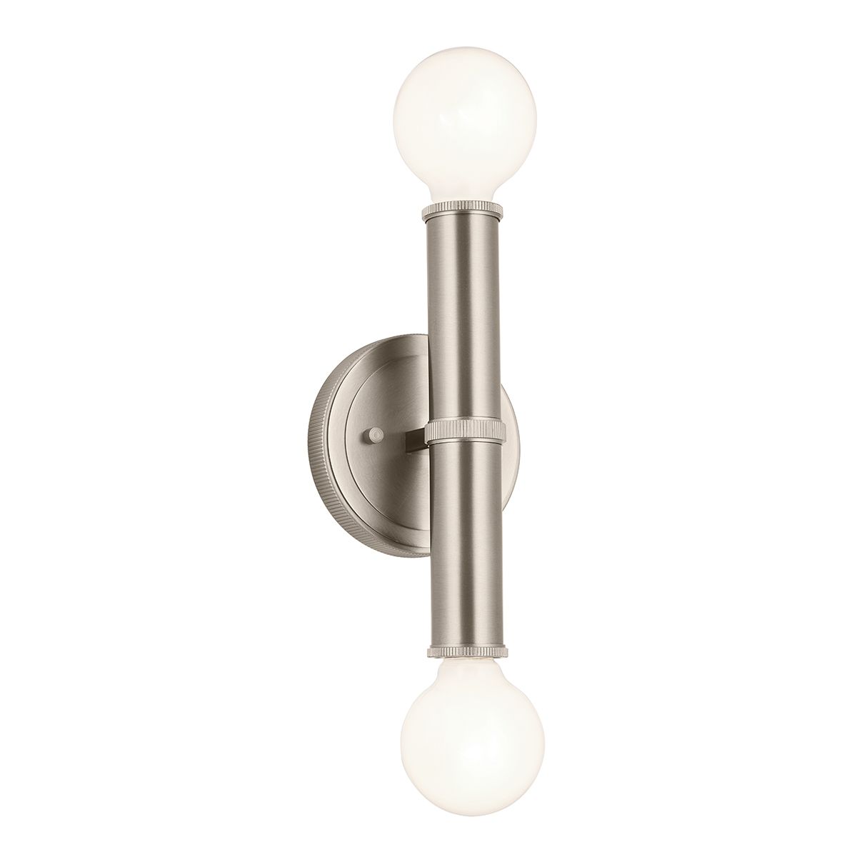 QN-TORCHE-2W-BN Torche Bathroom 2 Light Wall Light Brushed Nickel