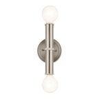 QN-TORCHE-2W-BN Torche Bathroom 2 Light Wall Light Brushed Nickel