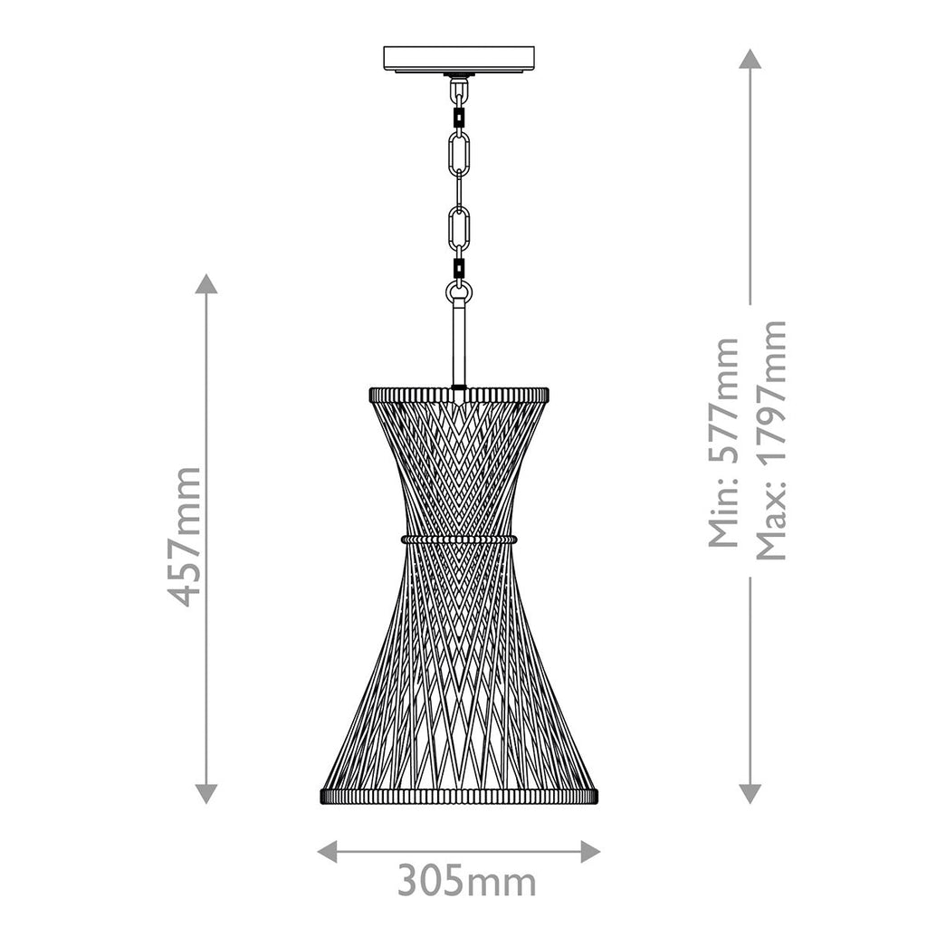 QN-TWYLA-1P-BK Twyla 1 Light Pendant Black