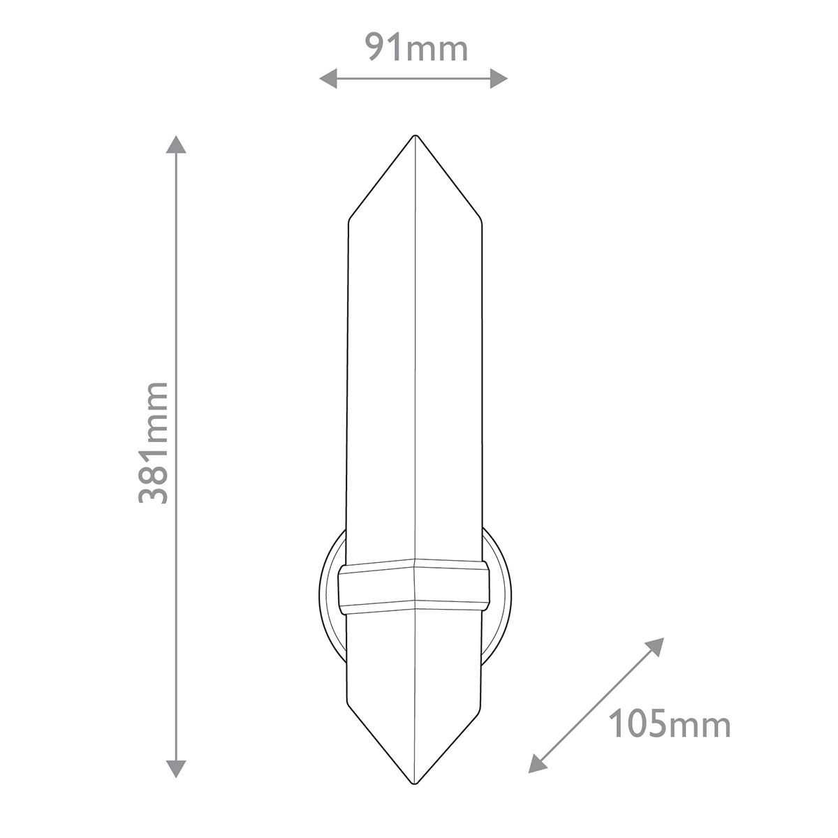 QN-VALENCIA-1WB-UBZ-AR Valencia 1 Light Wall Light Urban Bronze