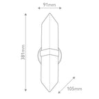 QN-VALENCIA-2WB-VBS-AR Valencia 2 Light Wall Light Vintage Brass