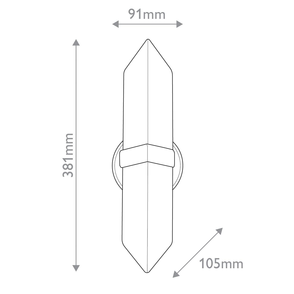 QN-VALENCIA-2WB-VBS-AR Valencia 2 Light Wall Light Vintage Brass
