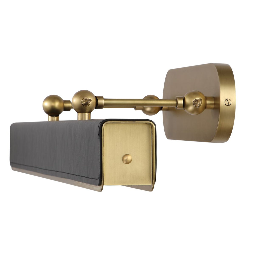 QN-VALISE-PL-L-VBS-TL Valise Picture Large LED Picture Light Vintage Brass/Tuxedo Leather