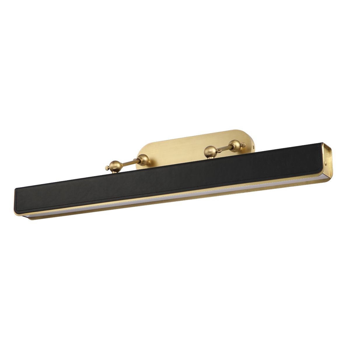QN-VALISE-PL-L-VBS-TL Valise Picture Large LED Picture Light Vintage Brass/Tuxedo Leather