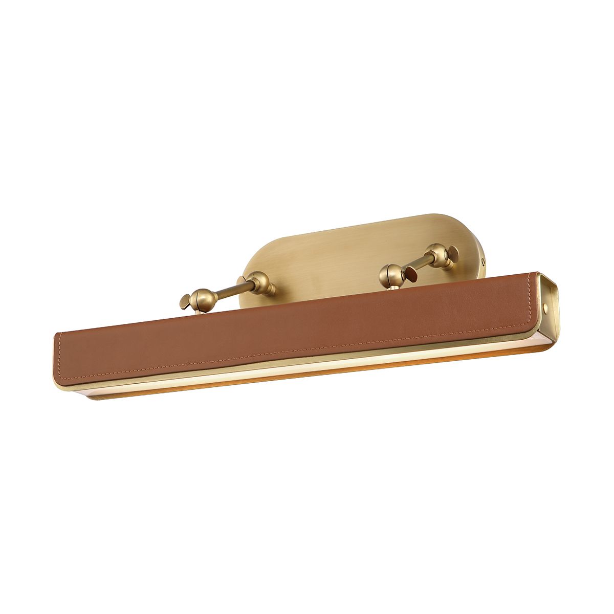 QN-VALISE-PL-M-VBS-CL Valise Picture Medium LED Picture Light Vintage Brass/Cognac Leather