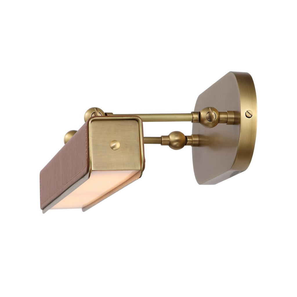 QN-VALISE-PL-M-VBS-CL Valise Picture Medium LED Picture Light Vintage Brass/Cognac Leather