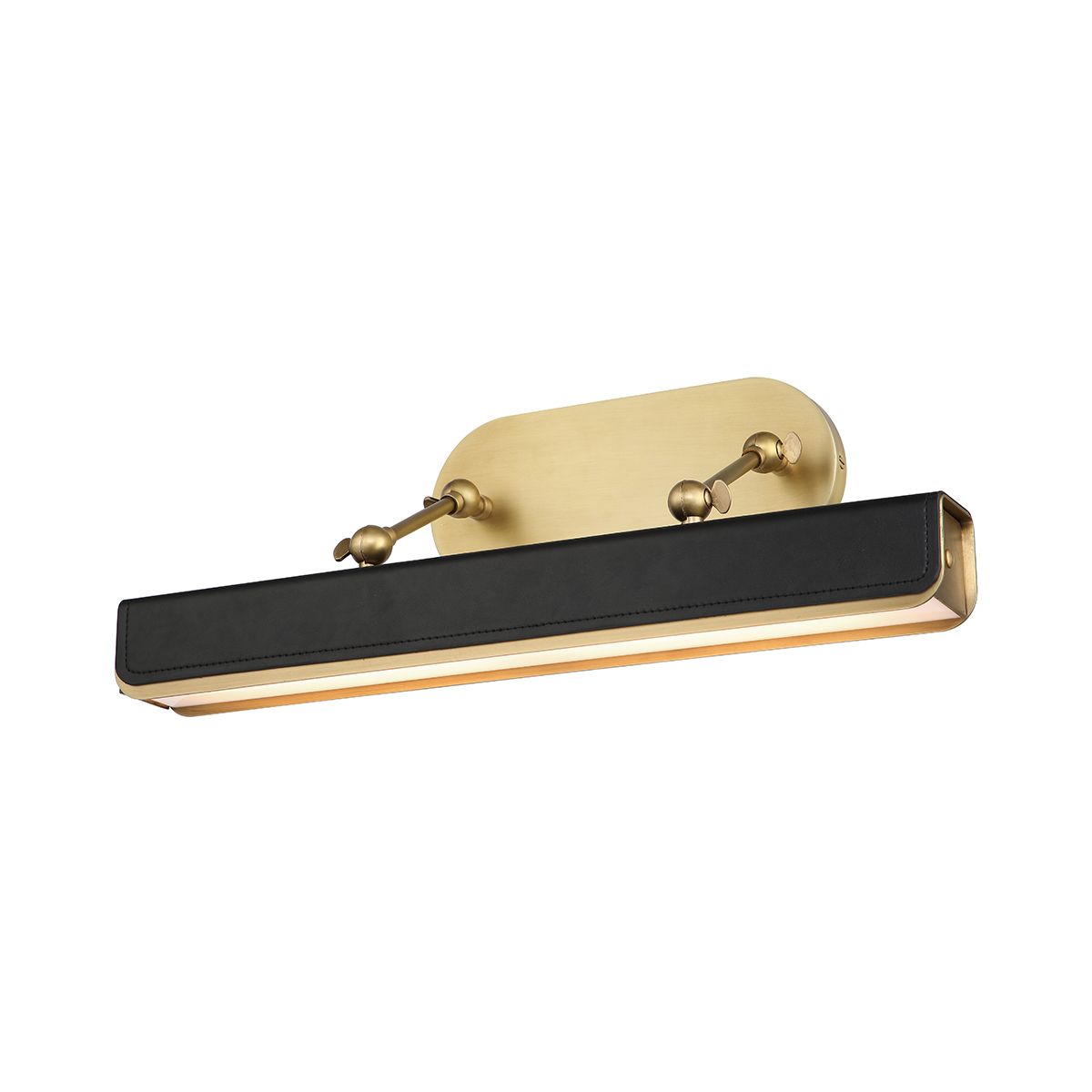 QN-VALISE-PL-M-VBS-TL Valise Picture Medium LED Picture Light Vintage Brass/Tuxedo Leather