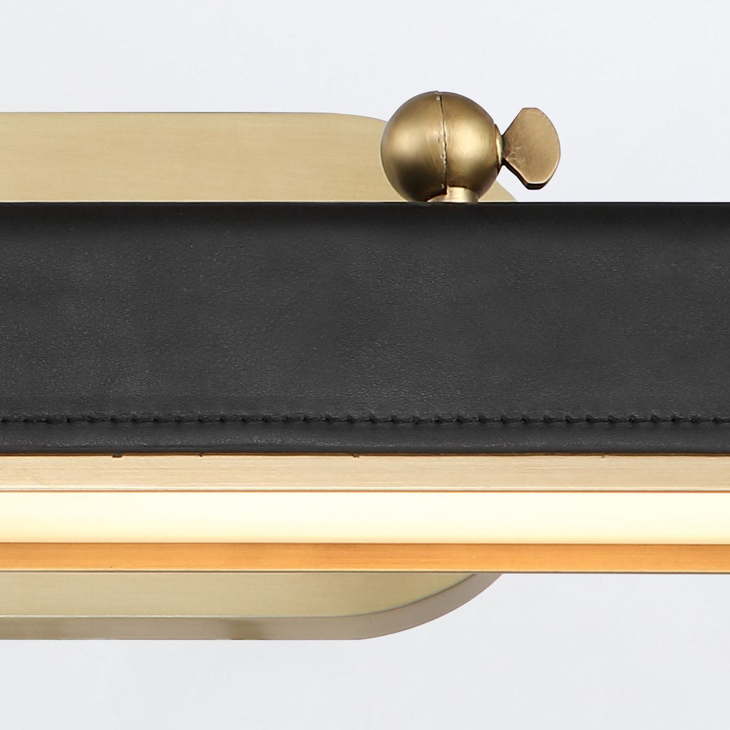 QN-VALISE-PL-M-VBS-TL Valise Picture Medium LED Picture Light Vintage Brass/Tuxedo Leather