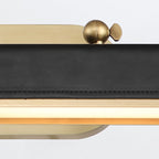 QN-VALISE-PL-M-VBS-TL Valise Picture Medium LED Picture Light Vintage Brass/Tuxedo Leather