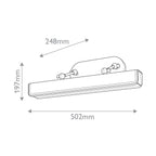 QN-VALISE-PL-M-VBS-TL Valise Picture Medium LED Picture Light Vintage Brass/Tuxedo Leather