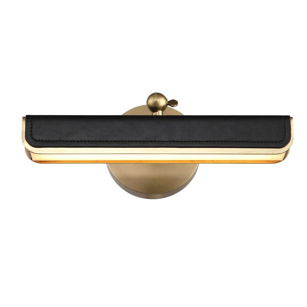 QN-VALISE-PL-S-VBS-TL Valise Picture Small LED Picture Light Vintage Brass/Tuxedo Leather