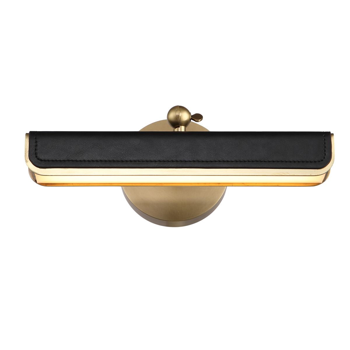 QN-VALISE-PL-S-VBS-TL Valise Picture Small LED Picture Light Vintage Brass/Tuxedo Leather