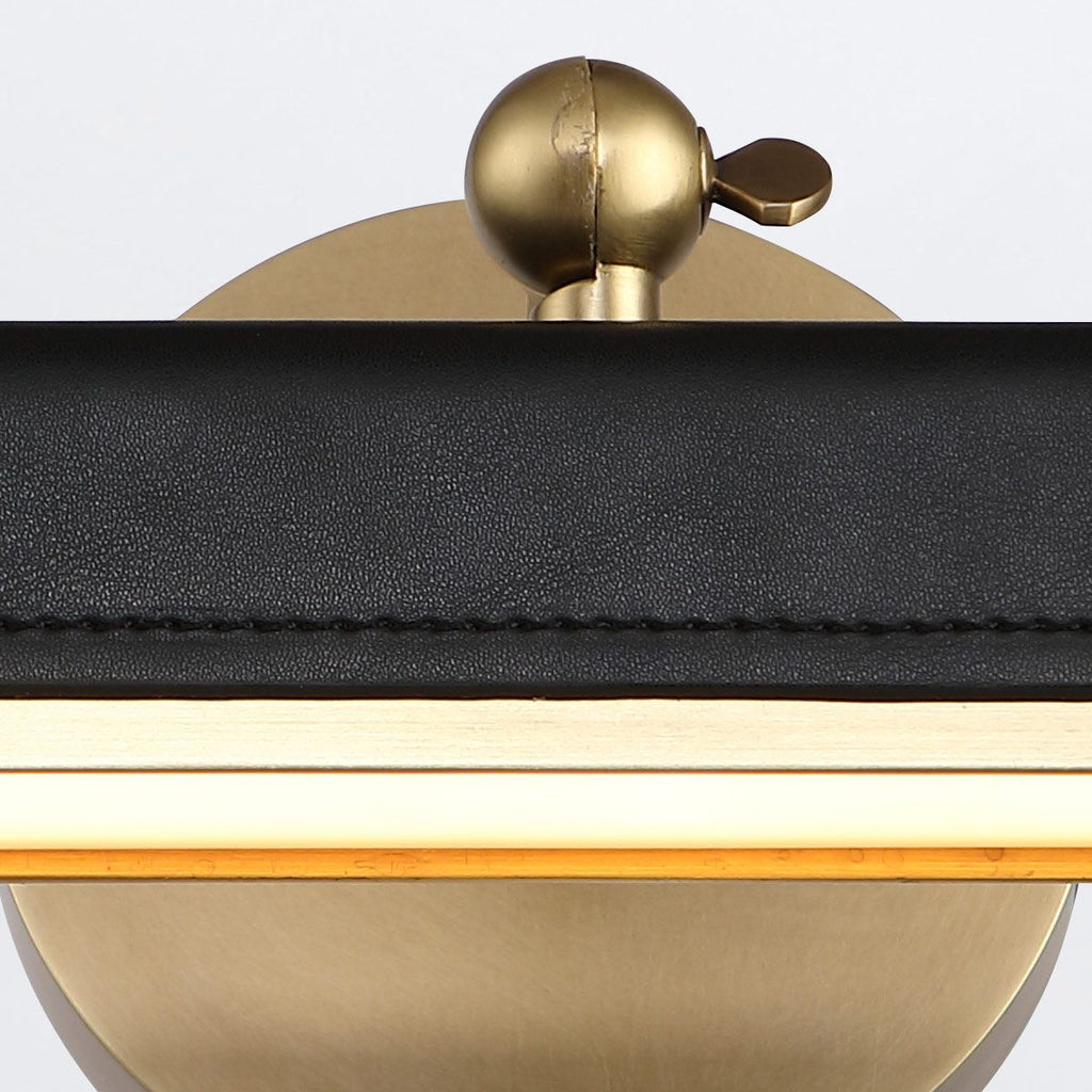 QN-VALISE-PL-S-VBS-TL Valise Picture Small LED Picture Light Vintage Brass/Tuxedo Leather