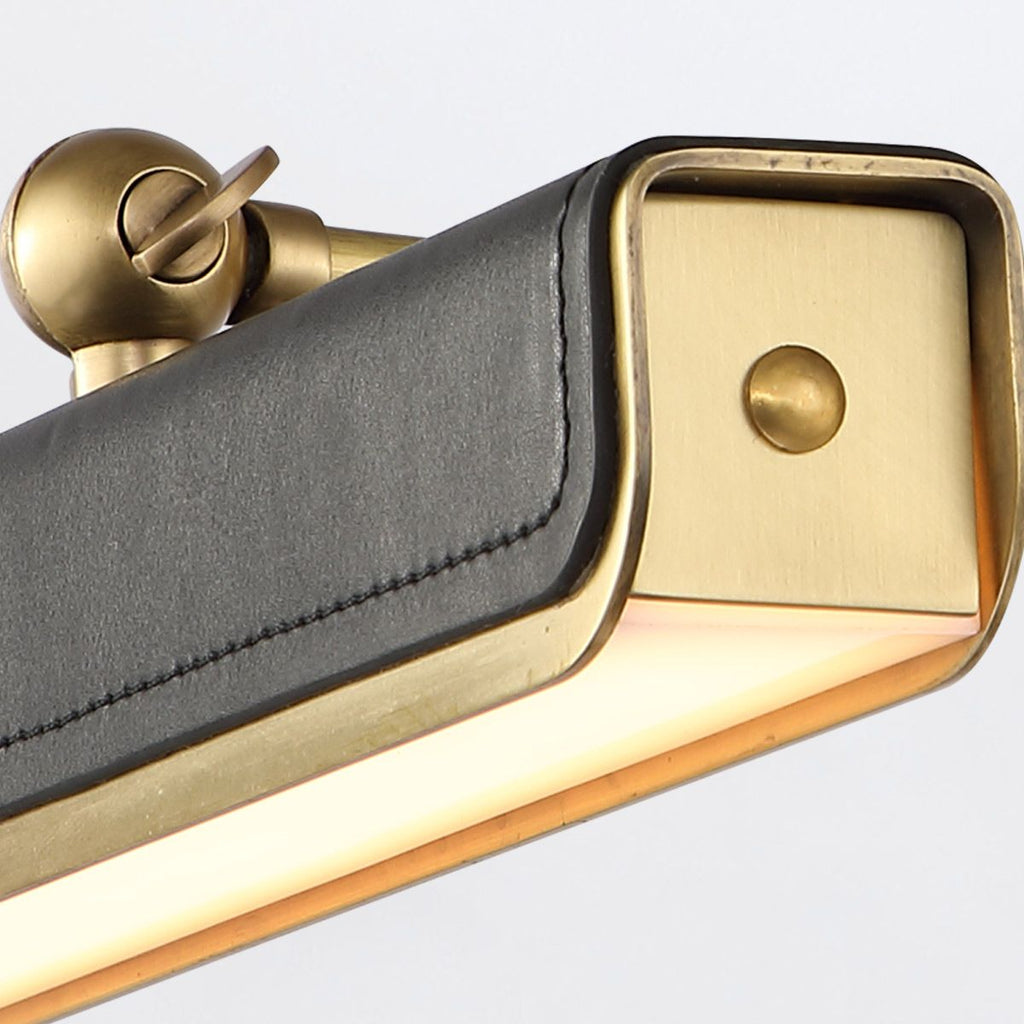 QN-VALISE-PL-S-VBS-TL Valise Picture Small LED Picture Light Vintage Brass/Tuxedo Leather