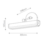 QN-VALISE-PL-S-VBS-TL Valise Picture Small LED Picture Light Vintage Brass/Tuxedo Leather