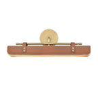 QN-VALISE-W-VBS-CL Valise LED Wall Light Vintage Brass/Cognac Leather