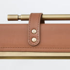 QN-VALISE-W-VBS-CL Valise LED Wall Light Vintage Brass/Cognac Leather
