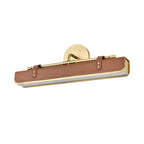 QN-VALISE-W-VBS-CL Valise LED Wall Light Vintage Brass/Cognac Leather