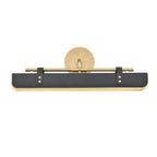 QN-VALISE-W-VBS-TL Valise LED Wall Light Vintage Brass/Tuxedo Leather