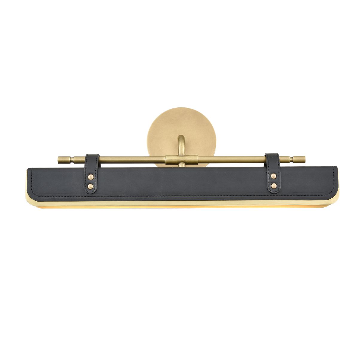 QN-VALISE-W-VBS-TL Valise LED Wall Light Vintage Brass/Tuxedo Leather