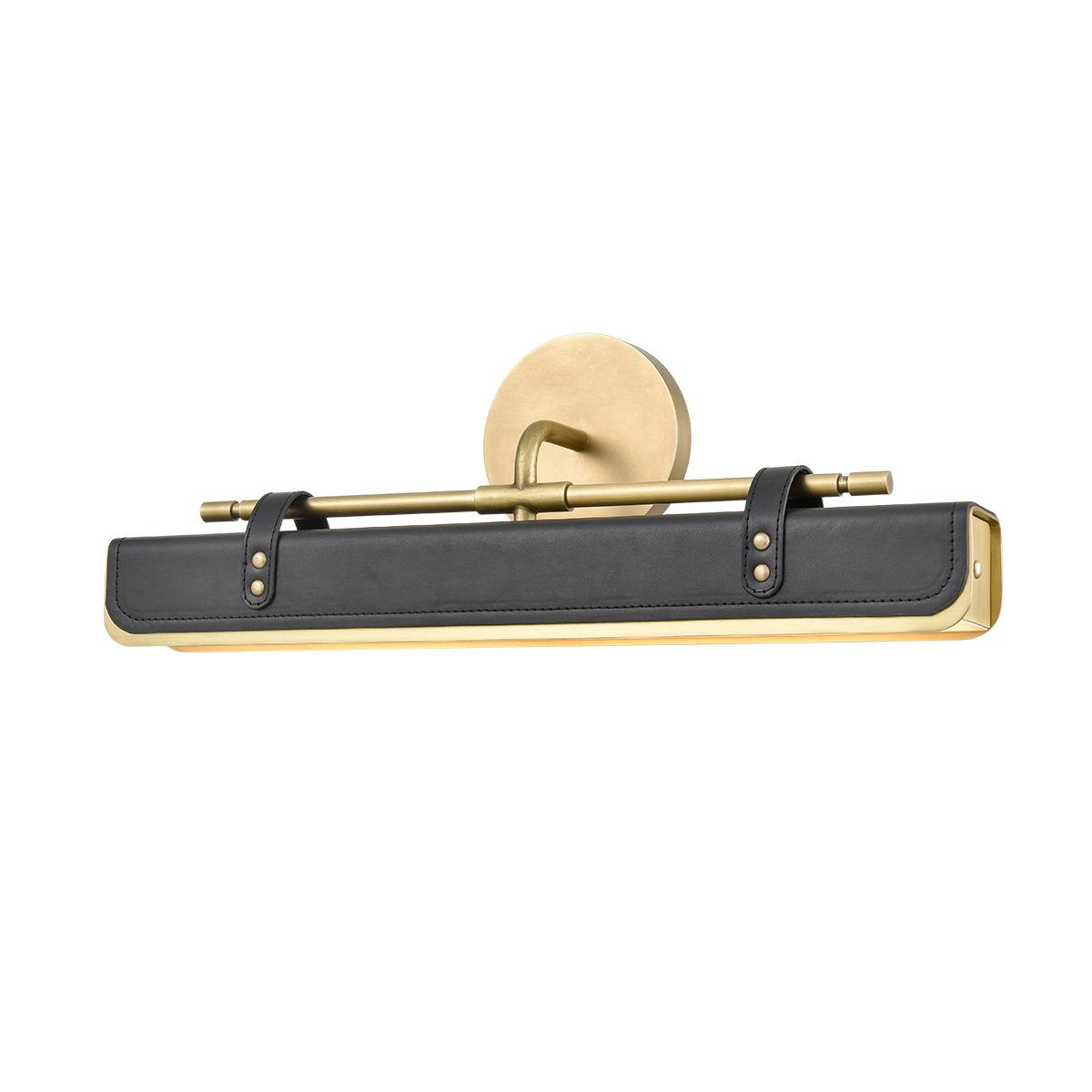 QN-VALISE-W-VBS-TL Valise LED Wall Light Vintage Brass/Tuxedo Leather