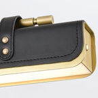 QN-VALISE-W-VBS-TL Valise LED Wall Light Vintage Brass/Tuxedo Leather