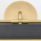 QN-VALISE-W-VBS-TL Valise LED Wall Light Vintage Brass/Tuxedo Leather