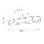 QN-VALISE-W-VBS-TL Valise LED Wall Light Vintage Brass/Tuxedo Leather