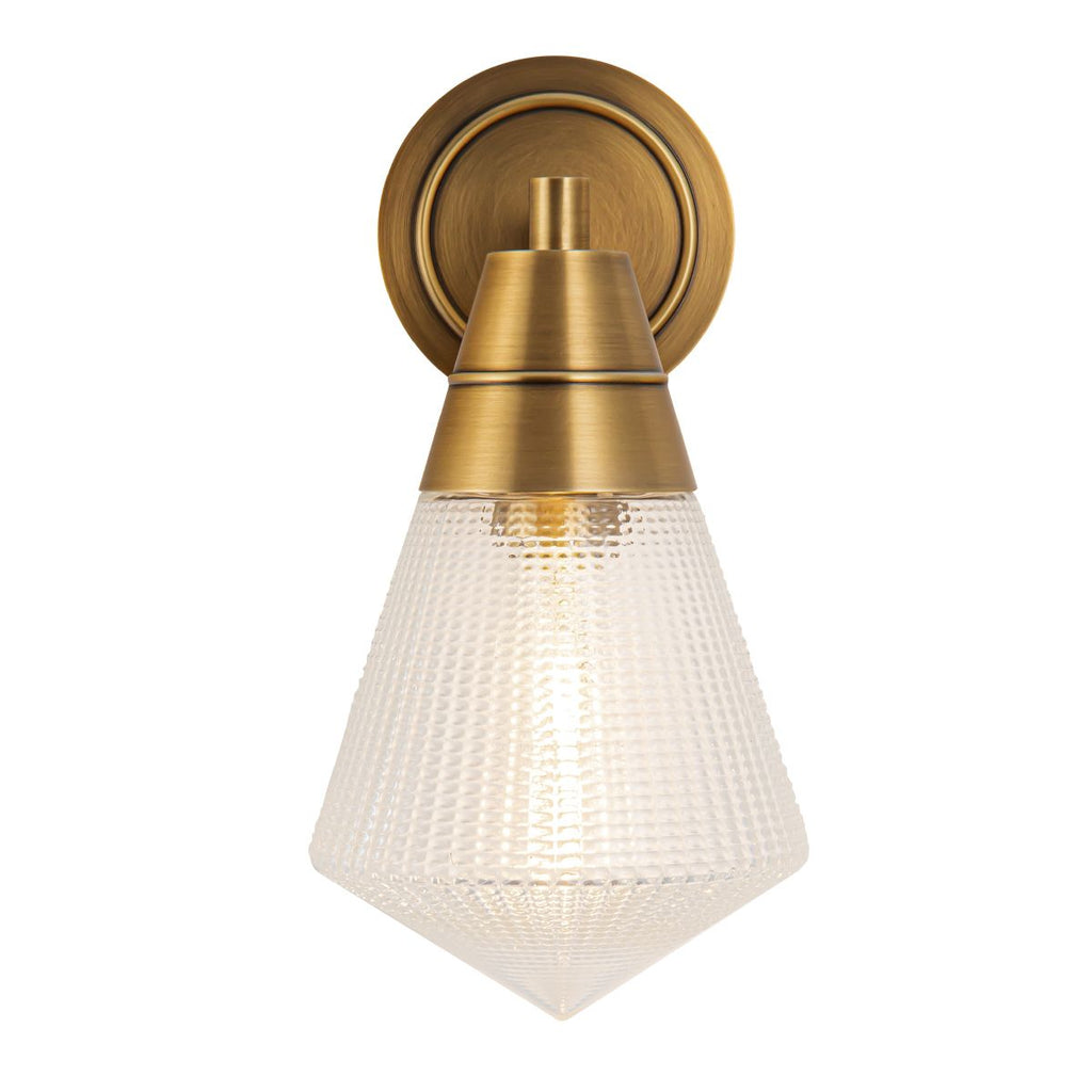 QN-WILLARD-1WB-VBS-PG Willard 1 Light Wall Light Vintage Brass