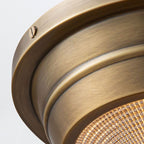 QN-WILLARD-F-S-VBS-PG Willard 1 Light Small Flush Vintage Brass