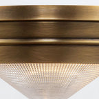 QN-WILLARD-F-S-VBS-PG Willard 1 Light Small Flush Vintage Brass