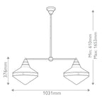 QN-WILLARD-LP2-UBZ-PG Willard 2 Light Linear Pendant Urban Bronze
