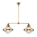 QN-WILLARD-LP2-VBS-PG Willard 2 Light Linear Pendant Vintage Brass