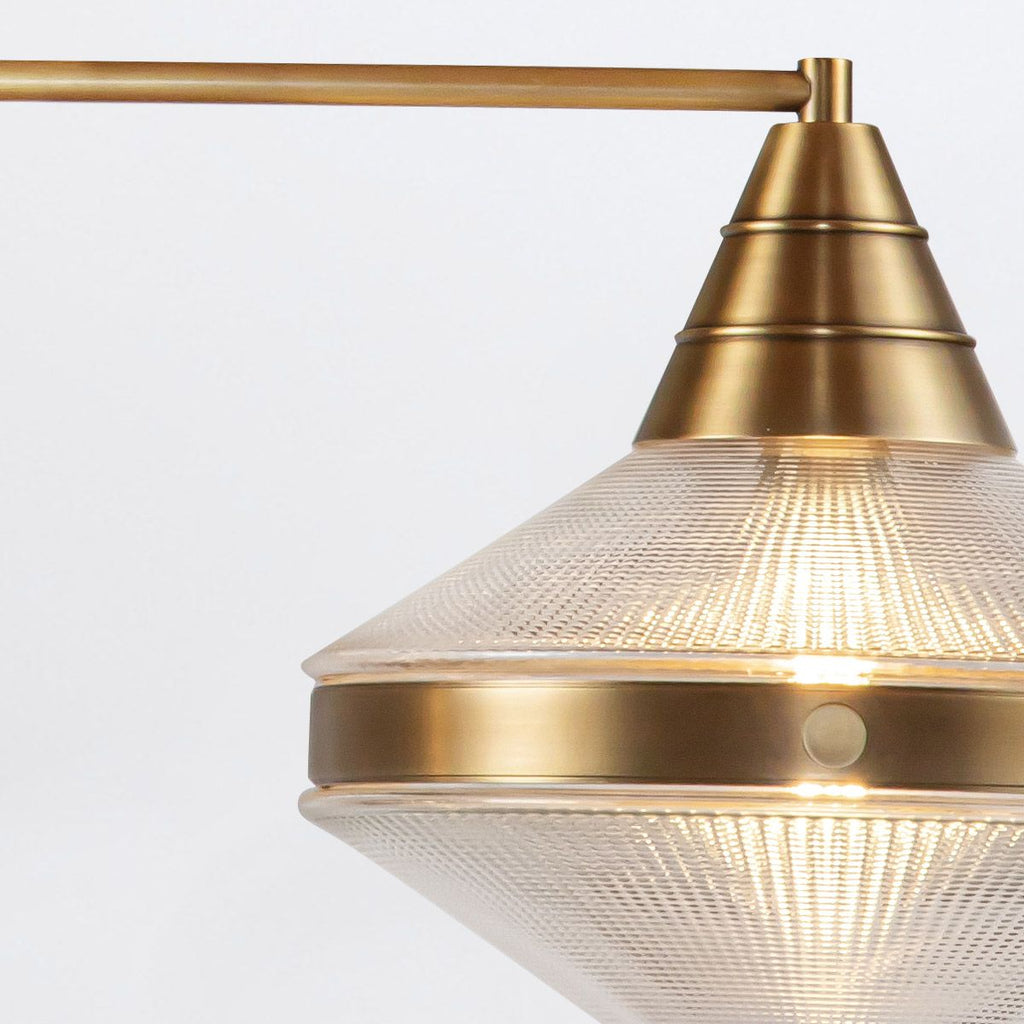 QN-WILLARD-LP2-VBS-PG Willard 2 Light Linear Pendant Vintage Brass