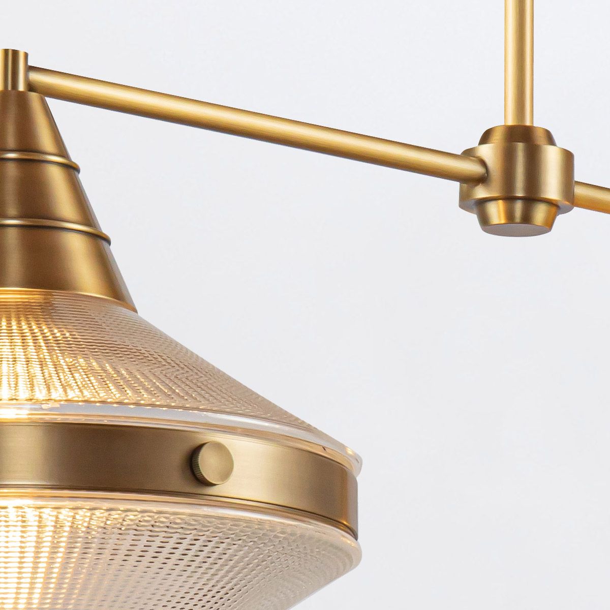 QN-WILLARD-LP2-VBS-PG Willard 2 Light Linear Pendant Vintage Brass