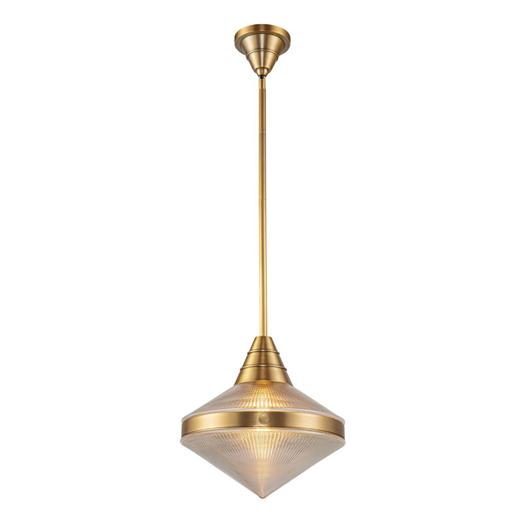 QN-WILLARD-P-VBS-PG Willard 1 Light Pendant Vintage Brass