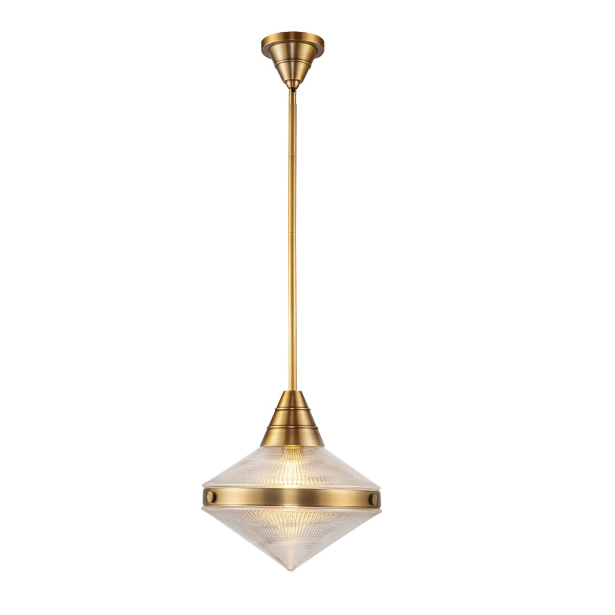 QN-WILLARD-P-VBS-PG Willard 1 Light Pendant Vintage Brass