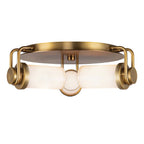 QN-WYNWOOD-F-VBS Wynwood 3 Light Flush Vintage Brass