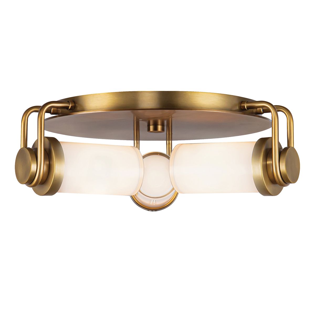 QN-WYNWOOD-F-VBS Wynwood 3 Light Flush Vintage Brass