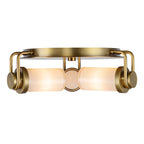 QN-WYNWOOD-F-VBS Wynwood 3 Light Flush Vintage Brass
