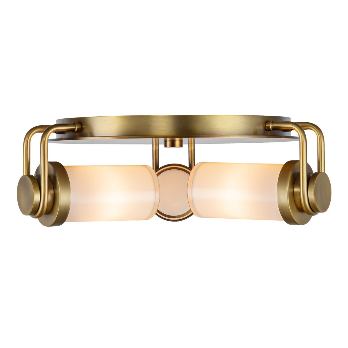 QN-WYNWOOD-F-VBS Wynwood 3 Light Flush Vintage Brass