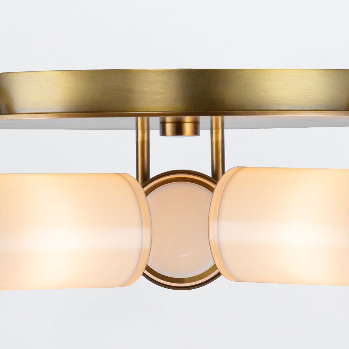 QN-WYNWOOD-F-VBS Wynwood 3 Light Flush Vintage Brass